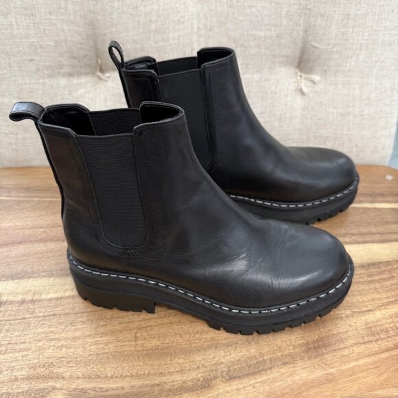 Marc Fisher Padmia Lug Sole Leather Chesea Boots - Picture 11 of 16